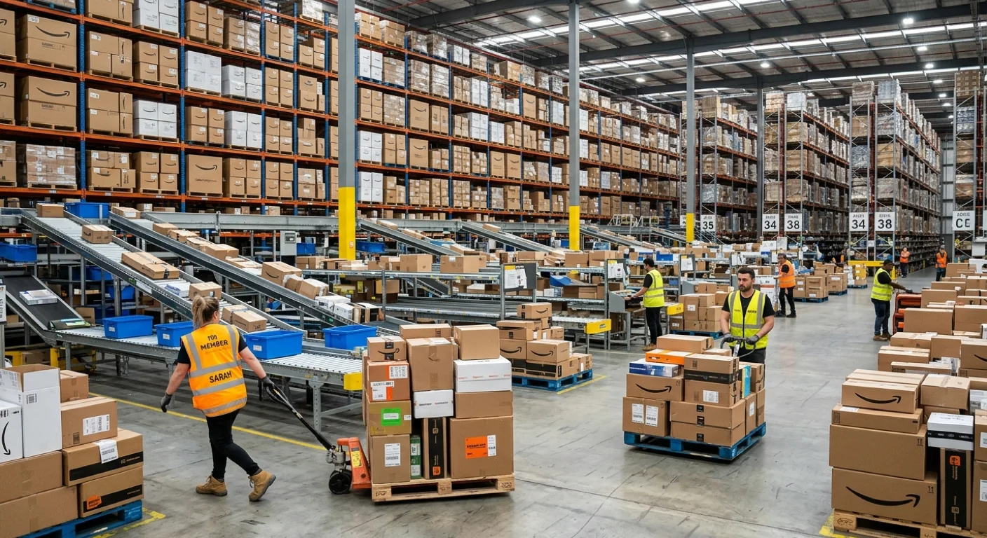 [800x419 ~2:1] Warehouse full of PurePod orders being packaged and shipped